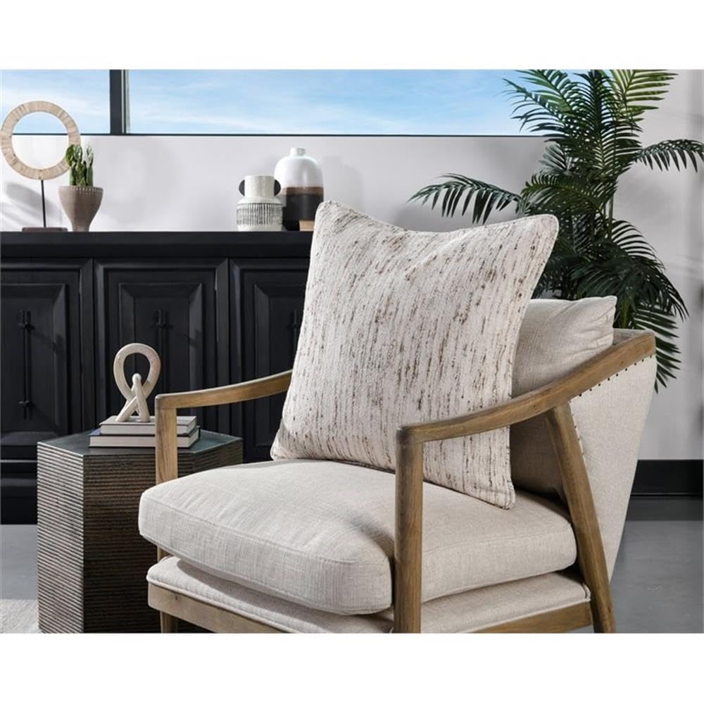 Kosas Home Tavi 22X22 Square Cotton And Linen Throw Pillow In Natural