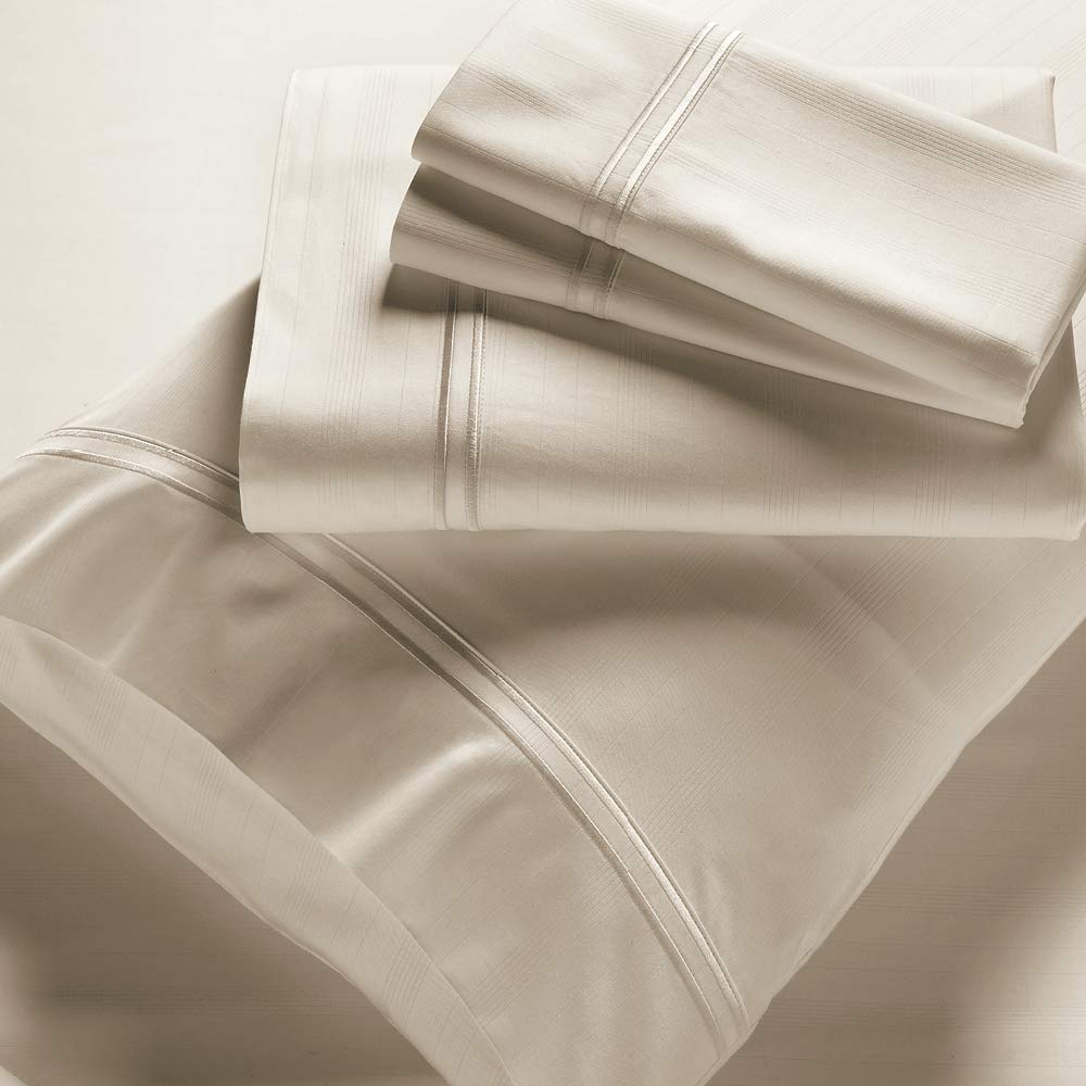 PureCare Elements Rayon from Bamboo Sheet Set Featuring Precision-Fit Corners and 1 Enveloping Pillowcase, Twin XL, Ivory