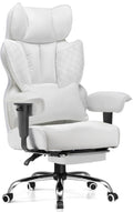COMHOMA Desk Office Chair 400LBS Big and Tall Office Chairs Ergonomic Gaming Chairs with Wide Seat Leather High Back Chair with 