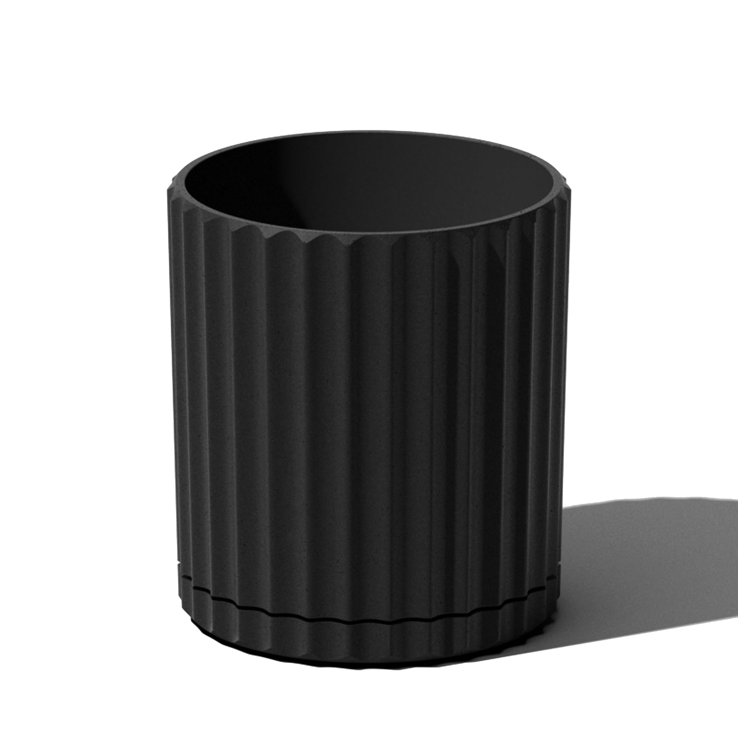 Veradek Mason Series Demi Planter - Large Round Planter For Indoor Or Outdoor Patio/Balcony | Made From Plastic & Concrete With