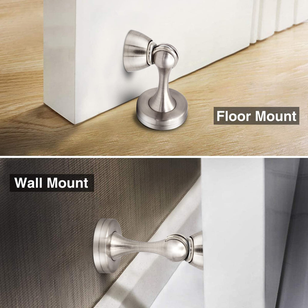 Kolako Magnetic Door Stops, Wall Floor Mounted Door Stopper Catch, Solid Metal Magnetic Doorstops Holder, Door Wall Protector Fo
