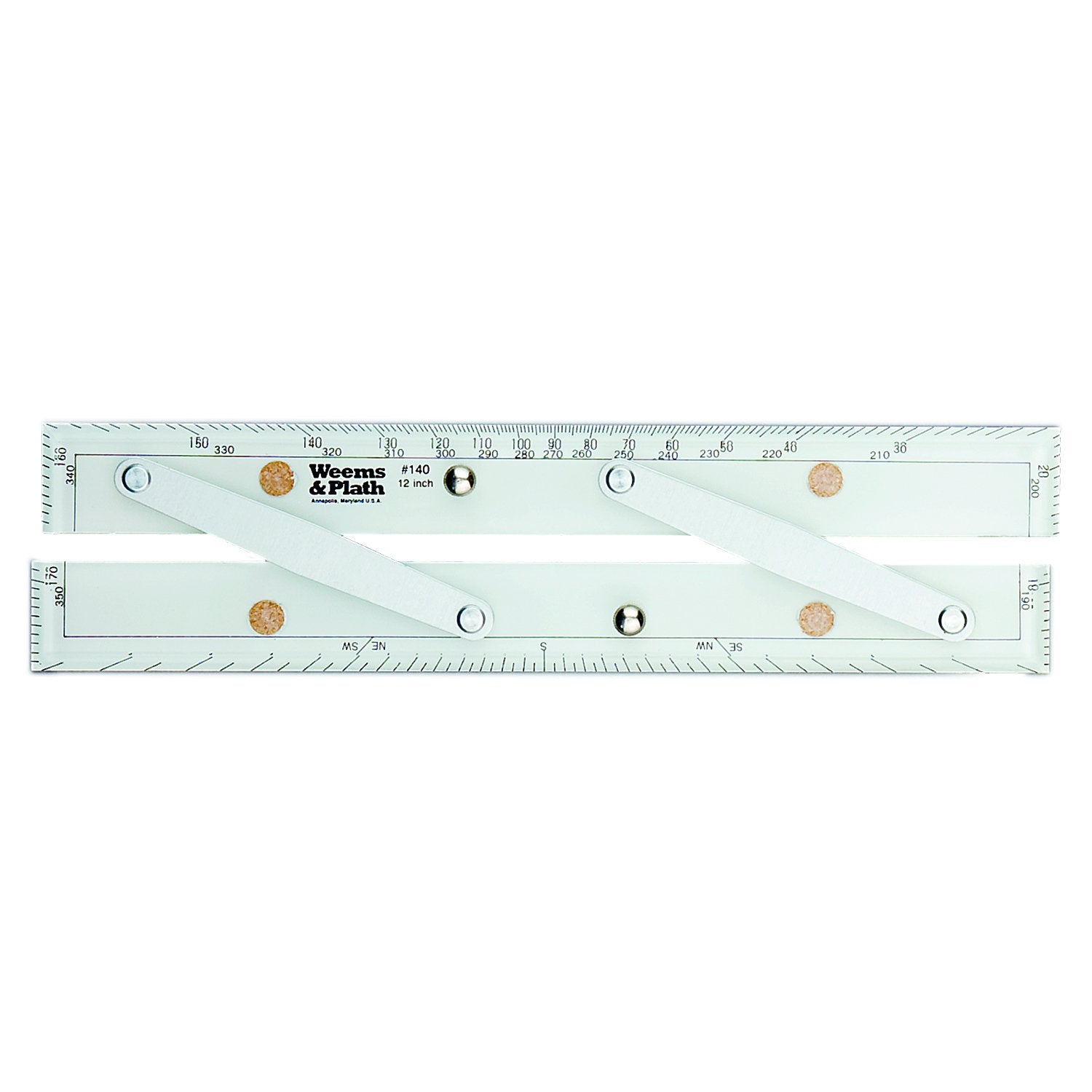 Weems & Plath 12    Parallel Ruler #140 With Brushed Aluminum Arms