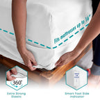 Feather & Stitch Softest 100% Cotton Sheets, King Size Sheet Sets, 4 Pc Set, 300 Thread Count Percale Weave Bedding, 16' Deep Pocket, Cooling Sheets, King Size Sheets, Breathable Bed Set (Diamond)