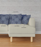 HomeRoots 16â€ Indigo Boho Ornate Suede Throw Pillow