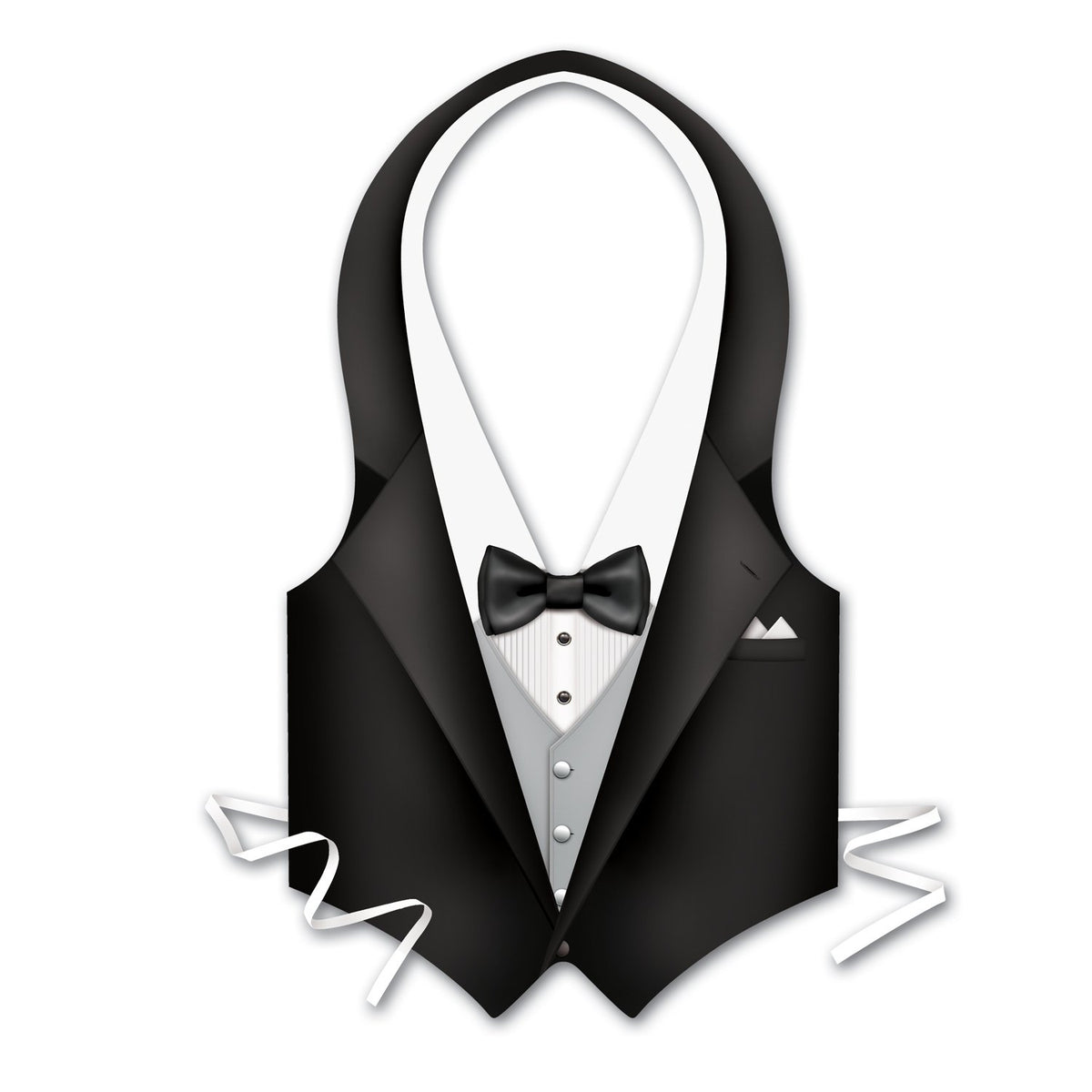 Pkgd Plastic Tux Vest Party Accessory (1 Count) (1/Pkg)