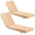 Sxiormhj 2 Pcs Outdoor Chaise Lounge Cushion Waterproof And Sunlight Resistant, 4 Inch Lounge Deck Reclining Chair Cushions For