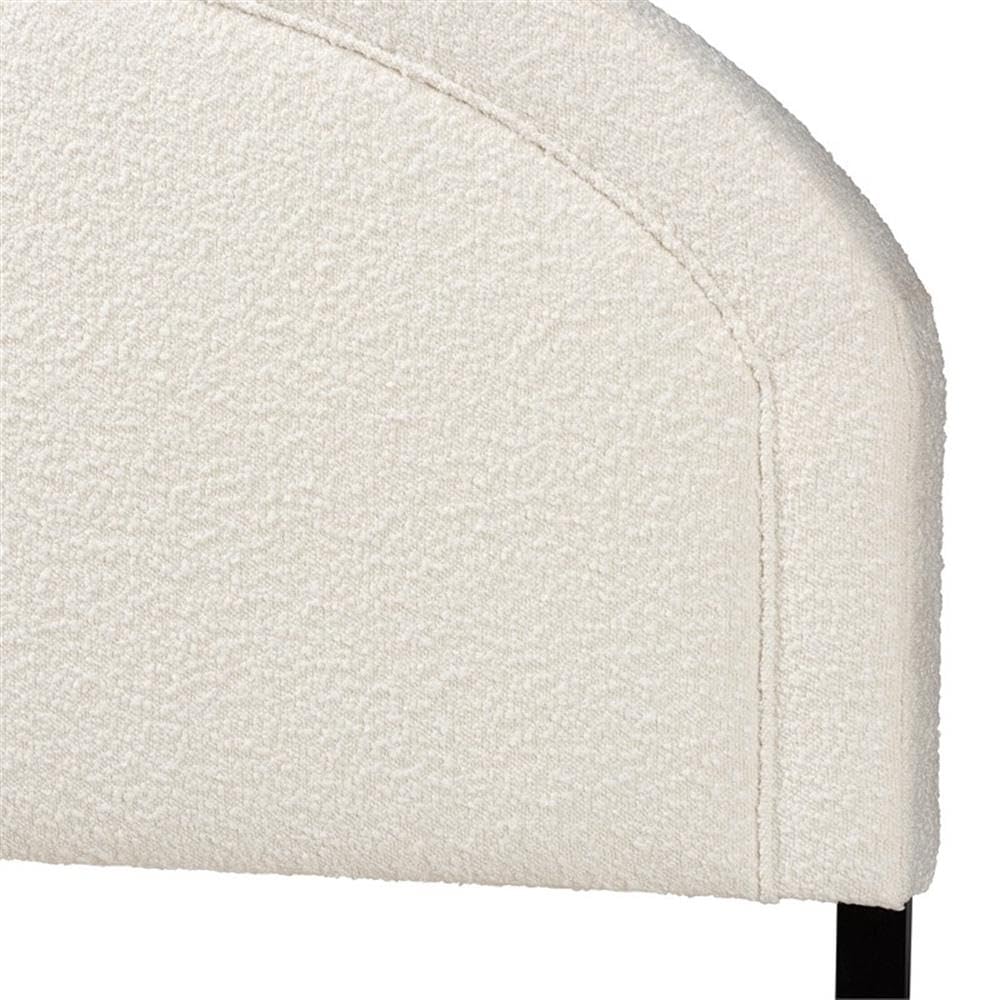Baxton Studio Fiana Modern Cream Boucle Queen Headboard - Stylish Fabric Design for Elegant Bedroom Decor