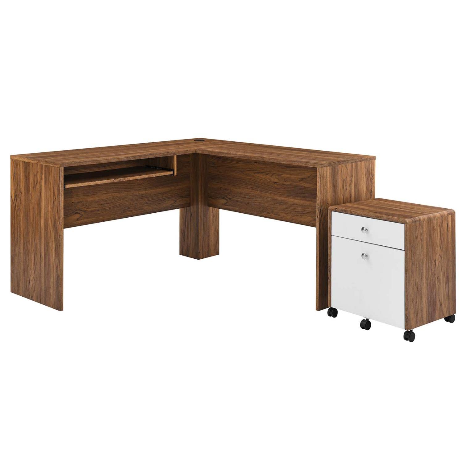 Modway Transmit Desk and File Cabinet Set - Thumbnail 3