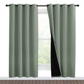 Nicetown 100% Blackout Window Curtain Panels, Full Light Blocking Drapes With Black Liner For Nursery, 78-Inch Drop Thermal Insu