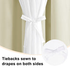 Hiasan Blackout Curtains With Sheer Overlay, Thermal Insulated Privacy Mix And Match Double Layer Window Curtains For Bedroom, L