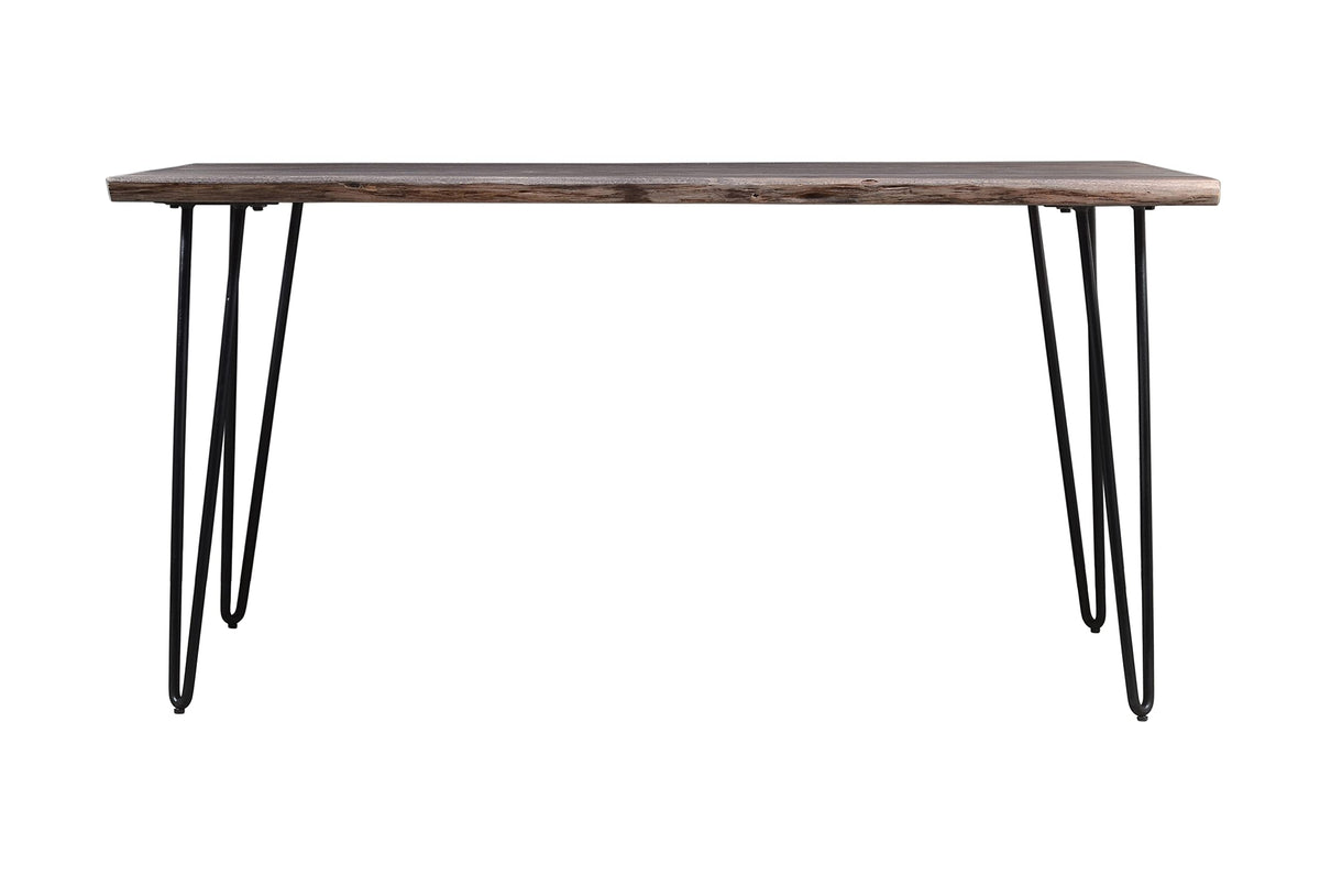 Jofran Nature's Edge Modern Solid Wood Natural Live Edge Slab Kitchen Dining Table, Slate, 60''