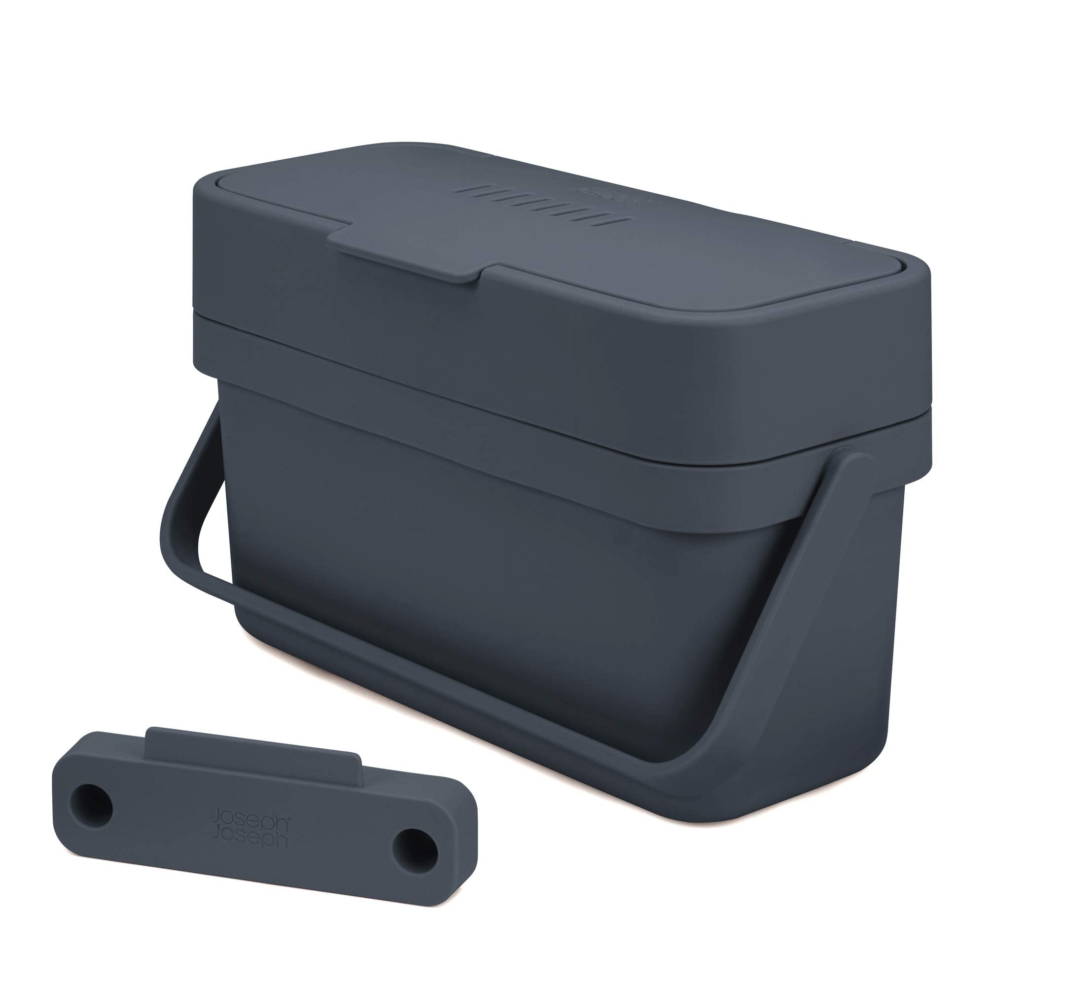 Joseph Joseph 30107 Mountable compo 4 Food Waste Easy-Fill with Adjustable Air Vent caddy, 4-Liters (1 US gallon), graphite