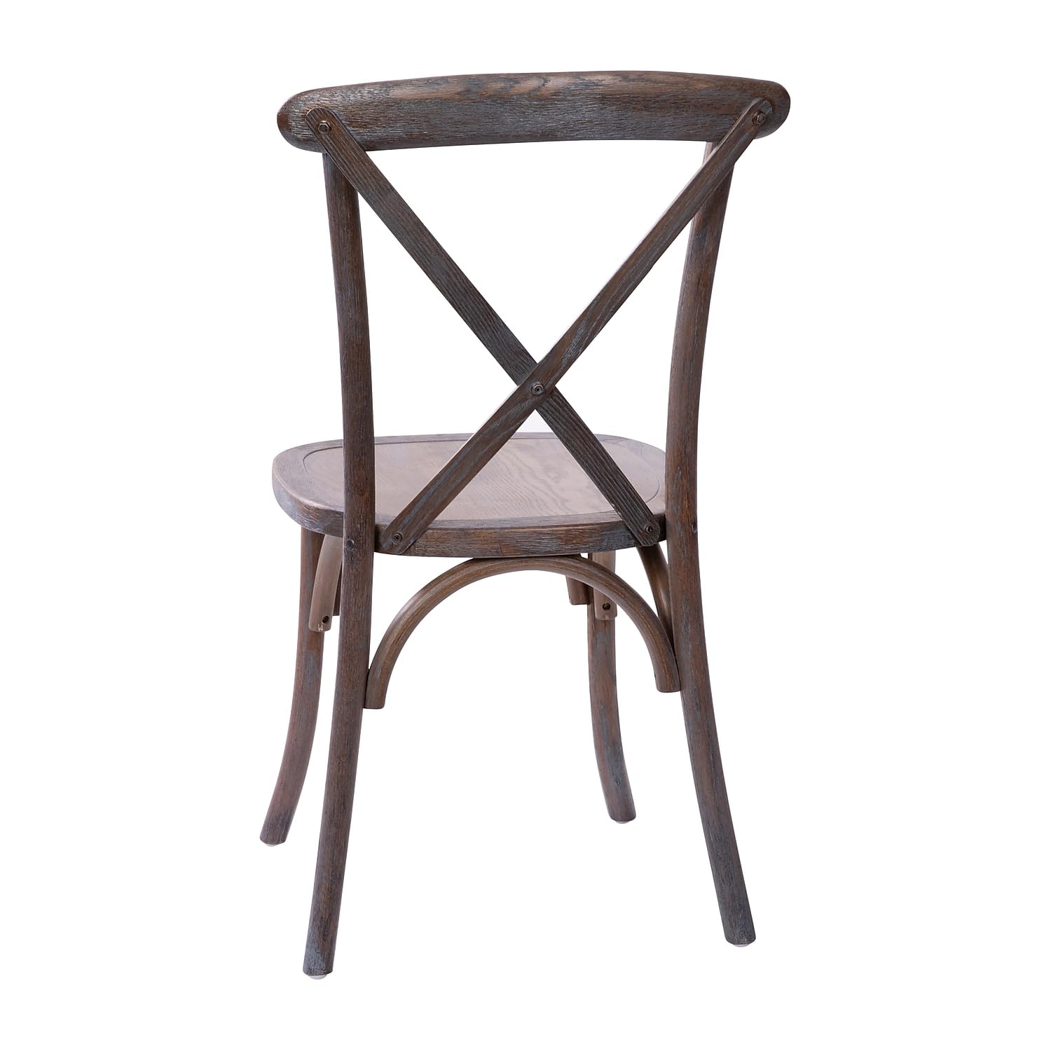 Flash Furniture Advantage Gray Wash Dark Driftwood X-Back Chair