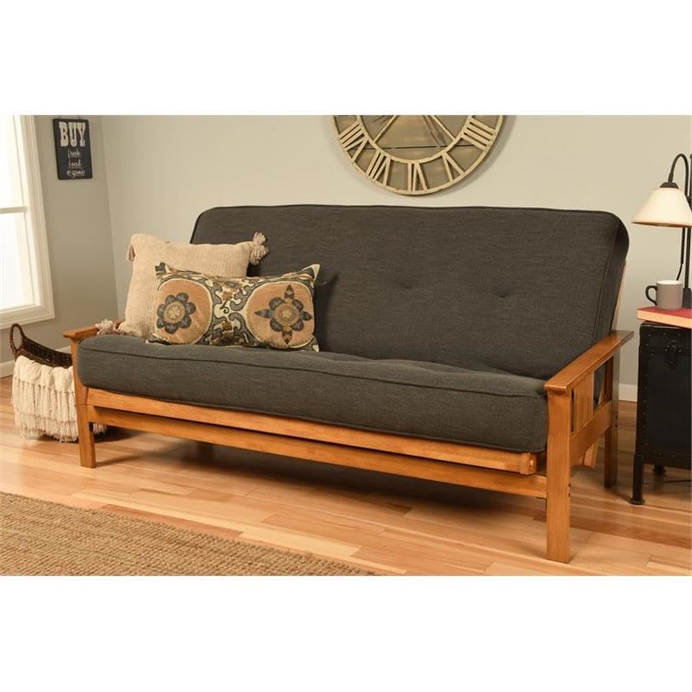 Kodiak Furniture Cotton/Foam Full-Size Futon 7" Mattress w/Charcoal Cover-Frame Not Included