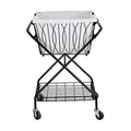 Artesa Verona Collapsible Laundry Cart with Basket, Black