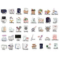 Seasonstorm Woman Kawaii Daily Housework Words Aesthetic Happy Planner Diary Journal Stationery Scrapbooking Stickers Travel Art