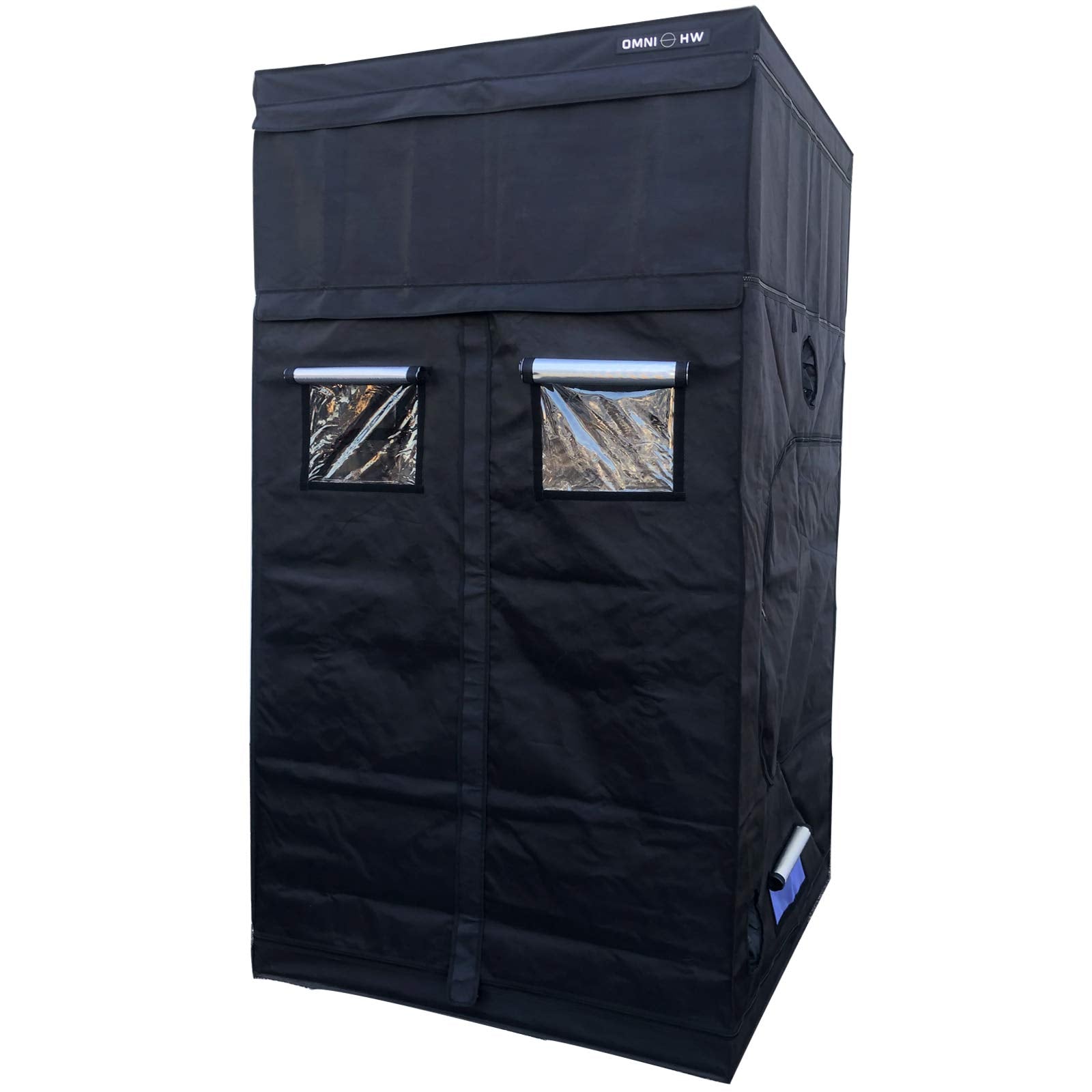 Omnihw Extension Grow Tent 60' X 60' X 78' + 20', 1680D Canvas Reflective Mylar Professional Indoor Heavy Duty Growing Tents