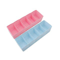Sulfar 5Compartments Socks/Handkerchief/Underwear Storage Box Socks Drawer Closet Organizer Storage Boxes (Pack Of 2) (Multicol
