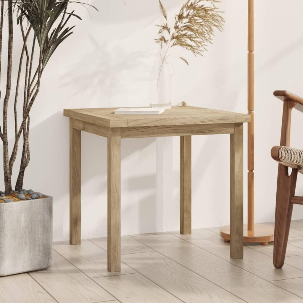 vidaXL Solid Teak Wood Side Table - Versatile Square End Table/Accent Table for Living Room, Office, Bedroom - Sturdy Brown Teakwood, 17.7"x17.7"x17.7"