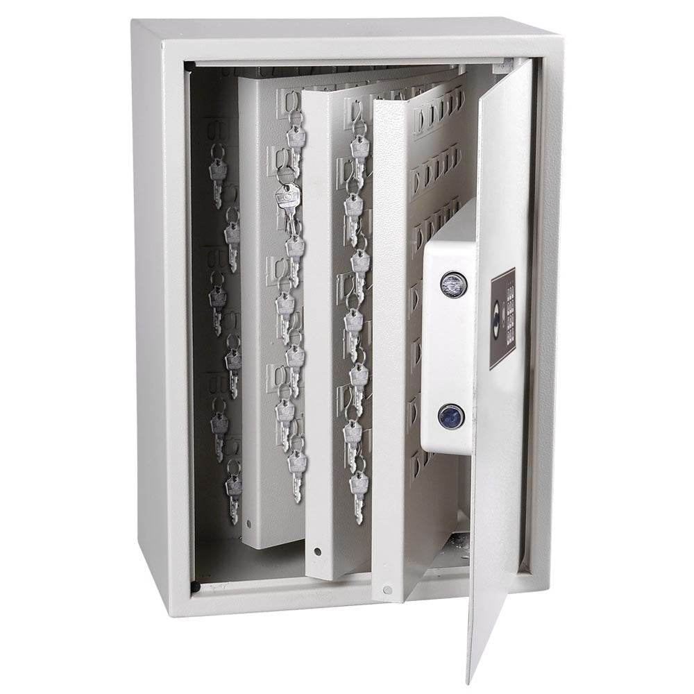 Yescom Electronic 245 Keys Safe Cabinet Digital Keypad Lock Box Large Storage Lockbox Case Wall Mount White 15X9X21 Inch For Car