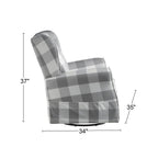Acme Furniture Swivel Chair with Glider in Gray, Grey