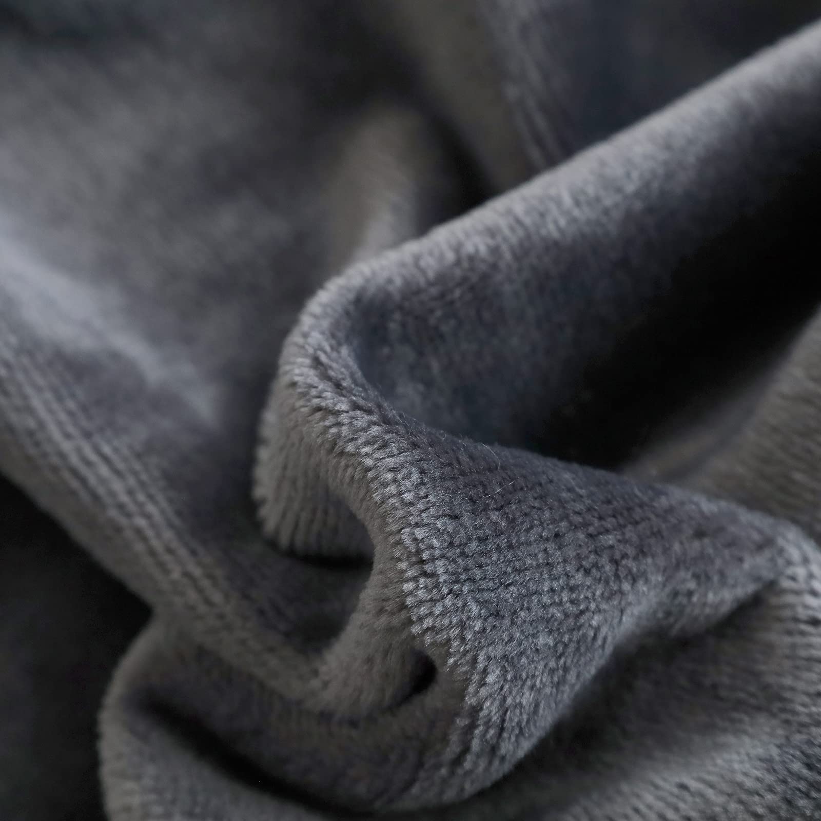 Sochow Flannel Fleece Blanket Throw Size, All Season Lightweight Super Soft Cozy Blanket For Bed Or Couch, Grey, 50X60 Inches