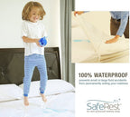 Saferest Pillow Protector - Pack Of 1 - Queen Size Waterproof Pillow Cover - Zippered Pillow Encasement For College Dorm Room, N