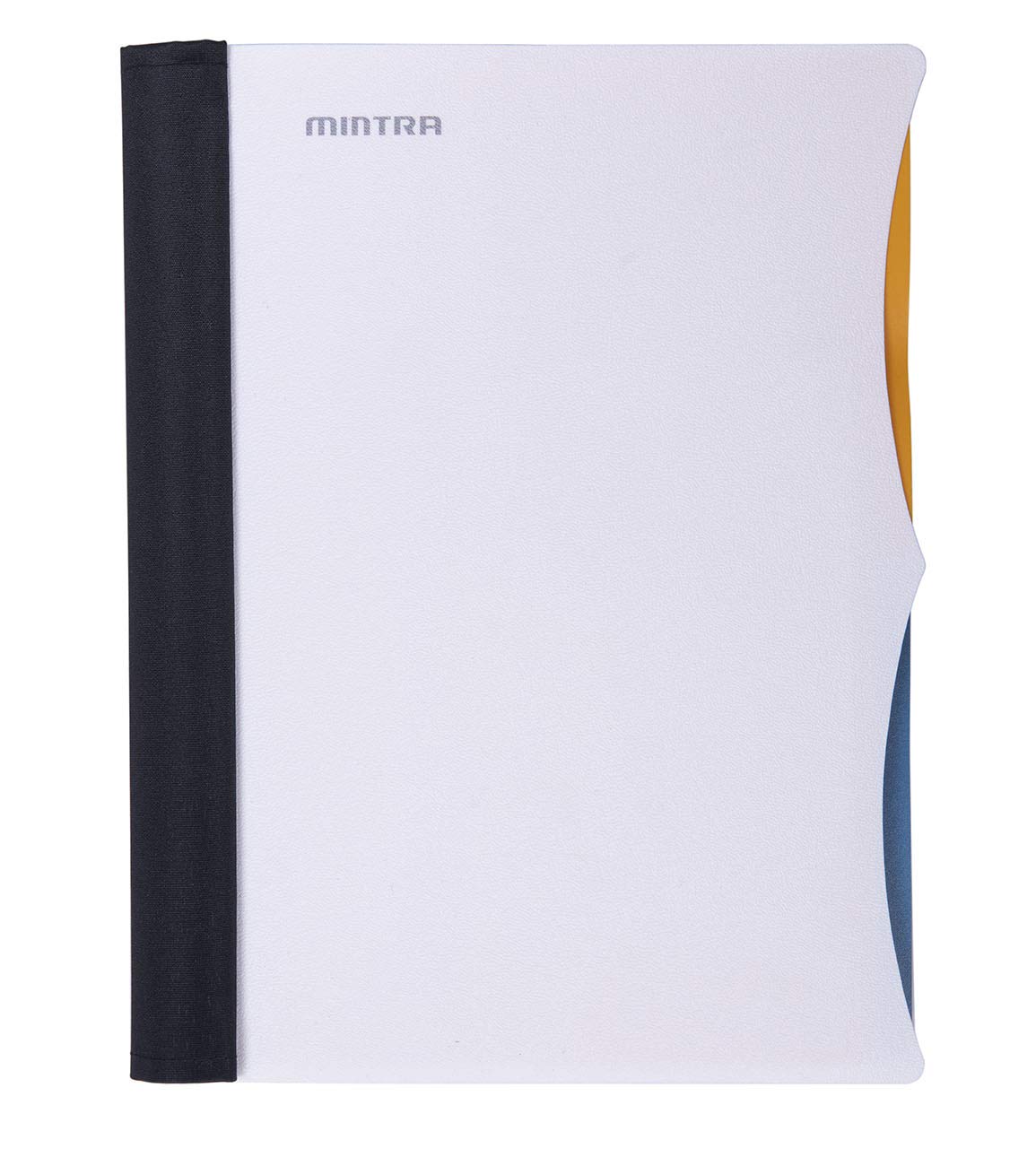 Mintra Office Durable Premium Spiral Notebook, ((White, 2 Subject (6In X 9.5In)), Wire, Fabric Covered Coils, No Snags, Removabl