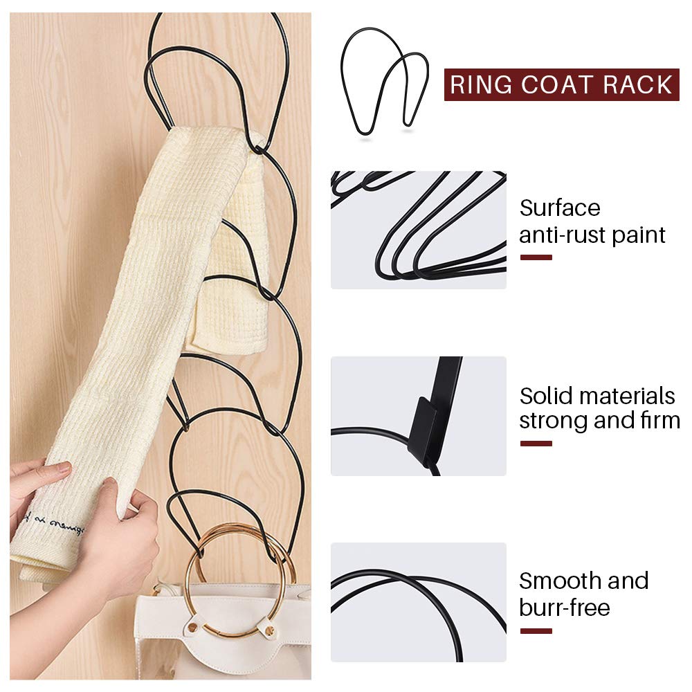 Hat Rack Caps Rack Holder,10 Rings Hat Organizer Cap Holder Organizer (Door Hooks And Sticky Hooks Include),Door/Wall/Clothes Ro