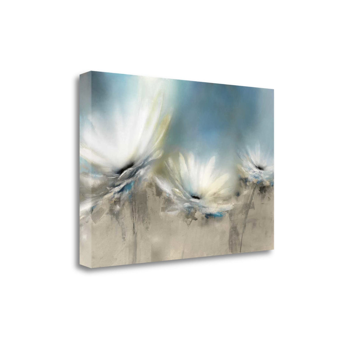 47' Whimsical White Daisies Print on Gallery Wrap Canvas Wall Art