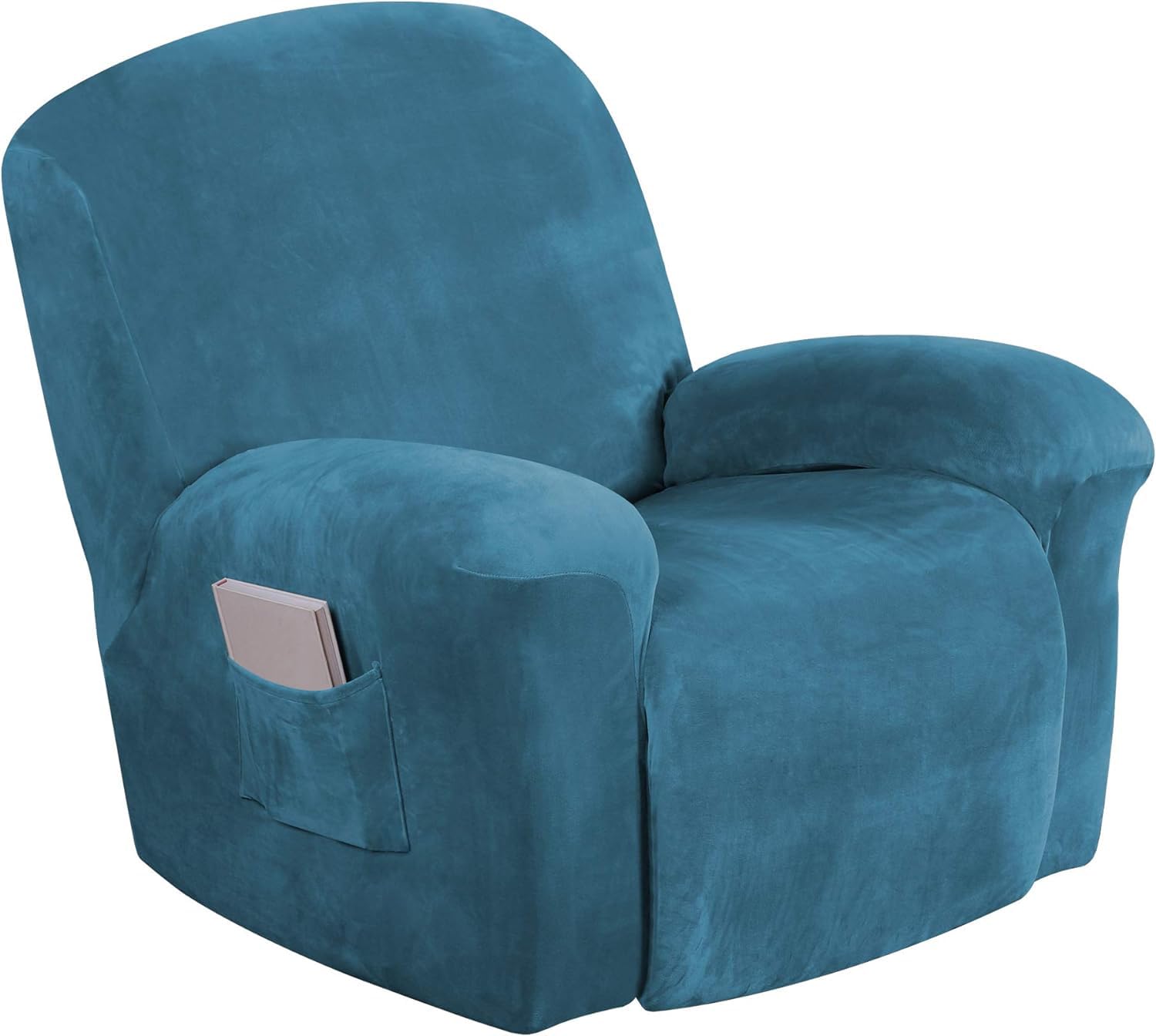 Turquoize Velvet Recliner Covers With Pocket Recliner Chair Cover Stretch Recliner Slipcovers 1 Piece Velvet Recliner Furniture
