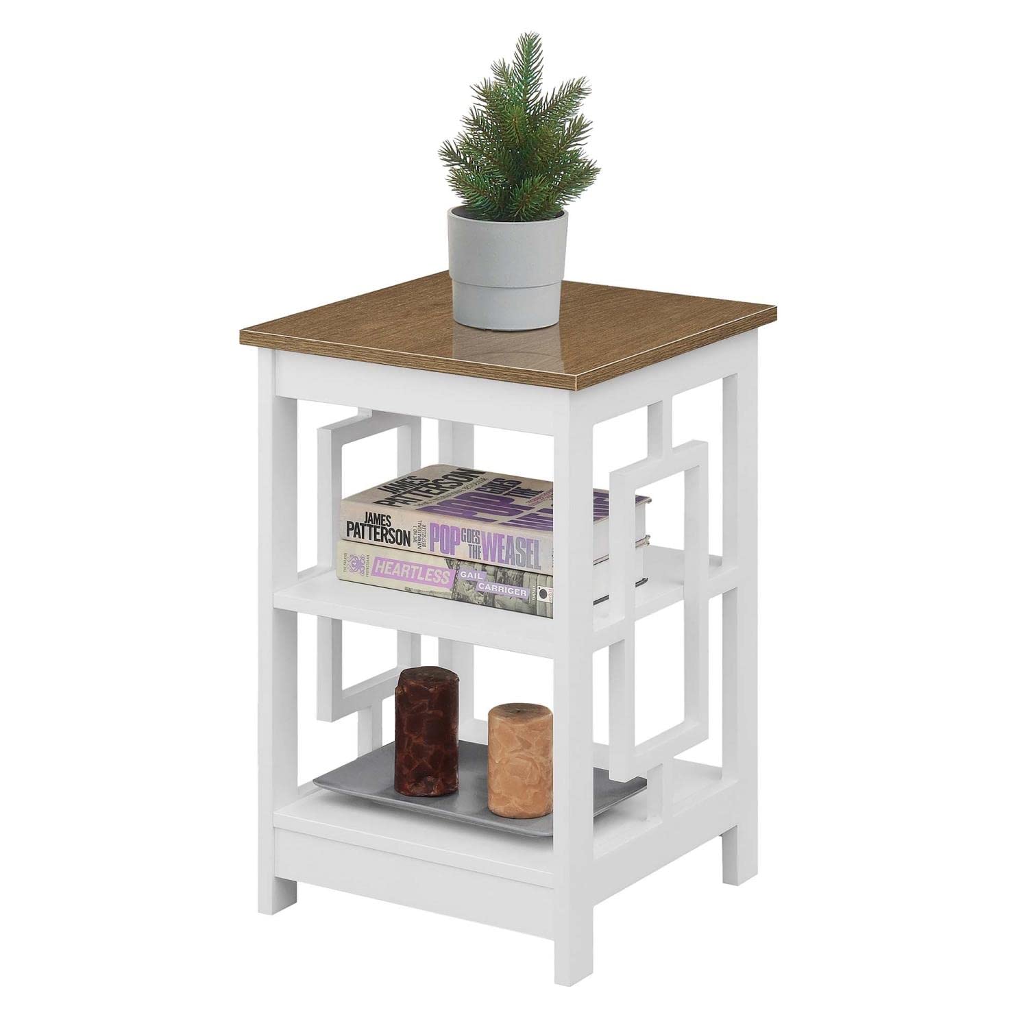 Convenience Concepts Town Square End Table with Shelves - Thumbnail 3