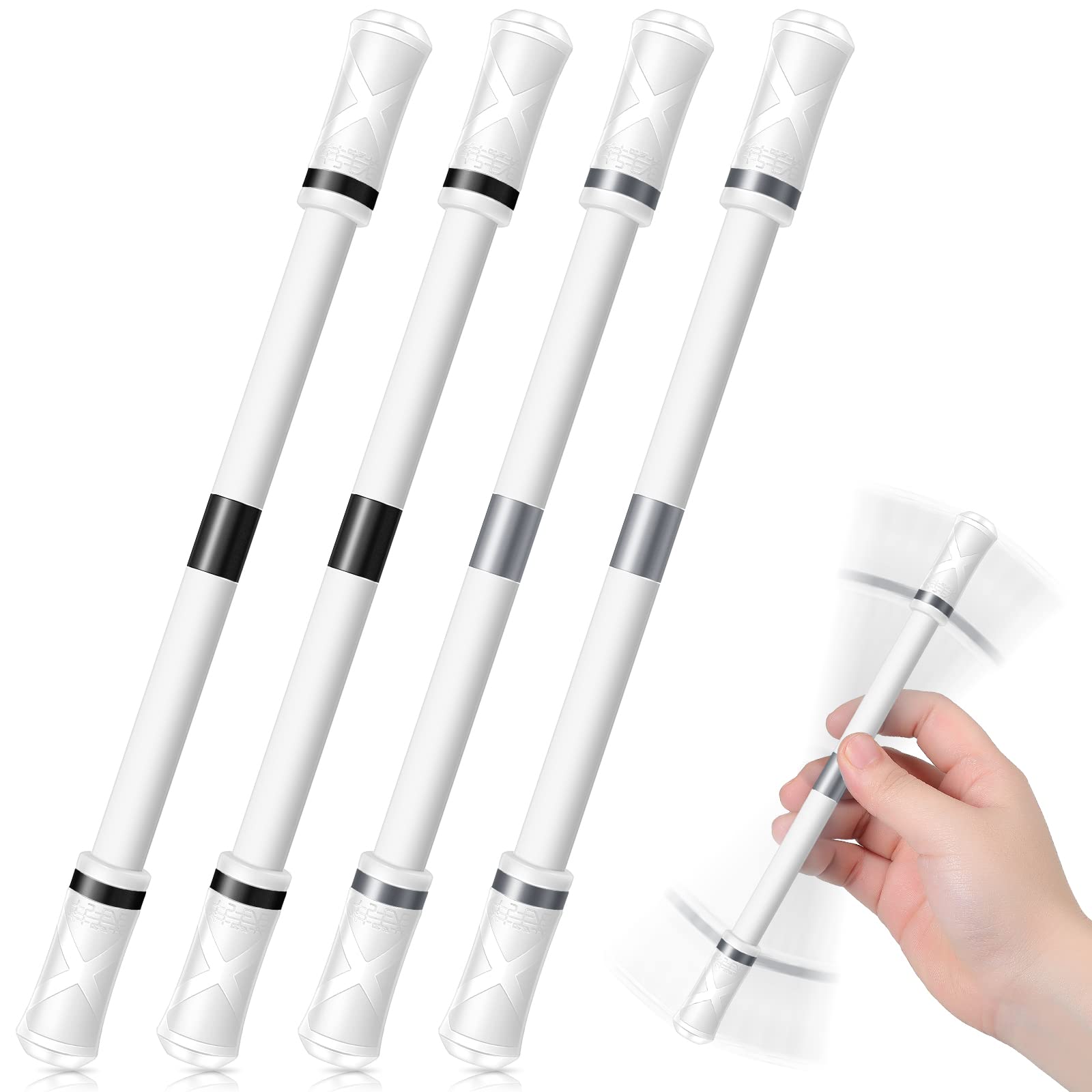 4 Pieces Rotating Pen Spinner Pen Rotating Pens Mod Pen For Pen Rotating Gaming Flying Rotating Pen Finger Rotating For Kids Tee