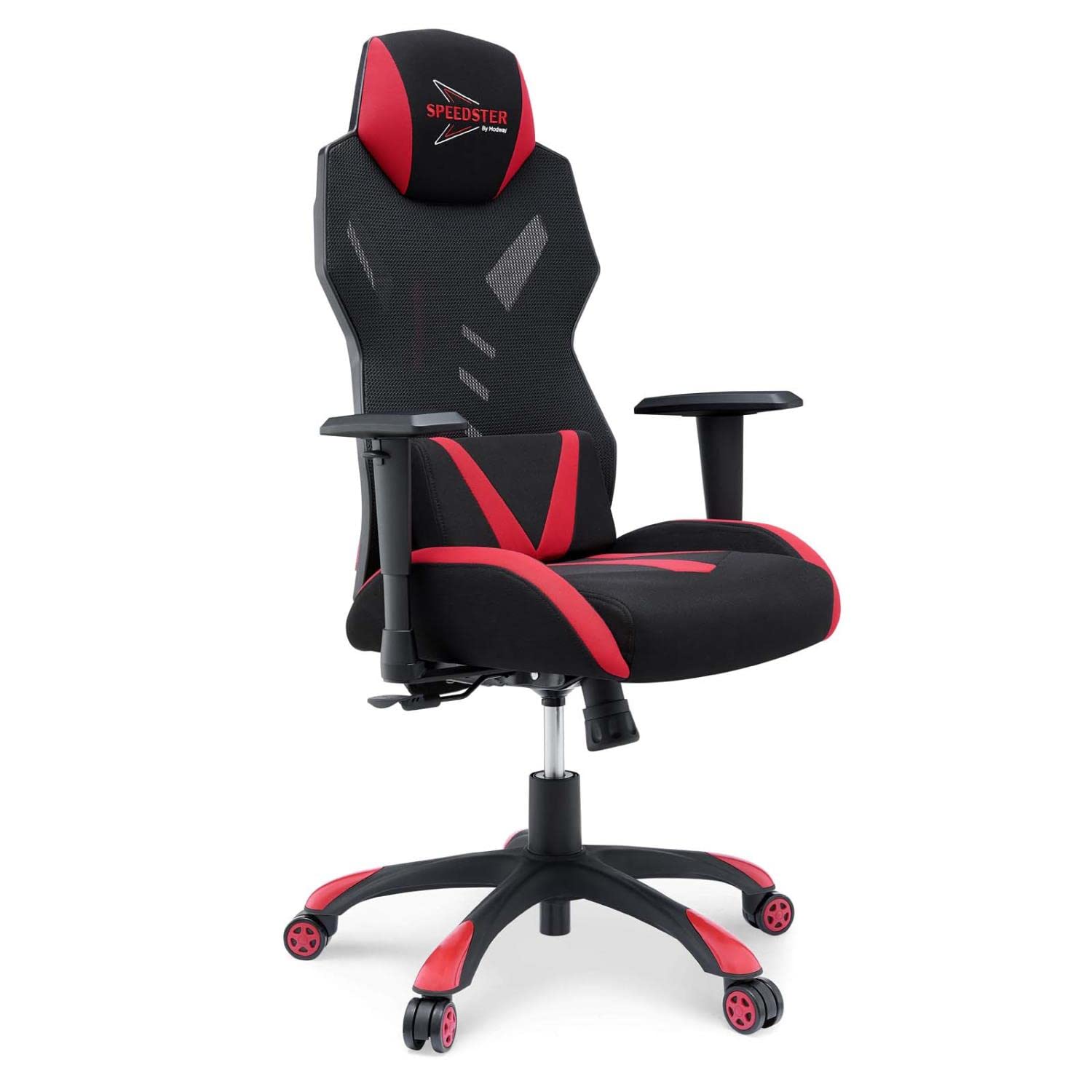Modway Speedster Ergonomic Mesh Gaming Computer Desk Chair In Black Red