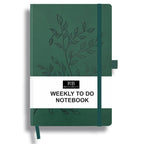 Ricco Bello Undated Weekly Planner To Do Notebook | Faux Leather Hardcover, For Work, School, Home With Pen Holder, Bookmark, Ba