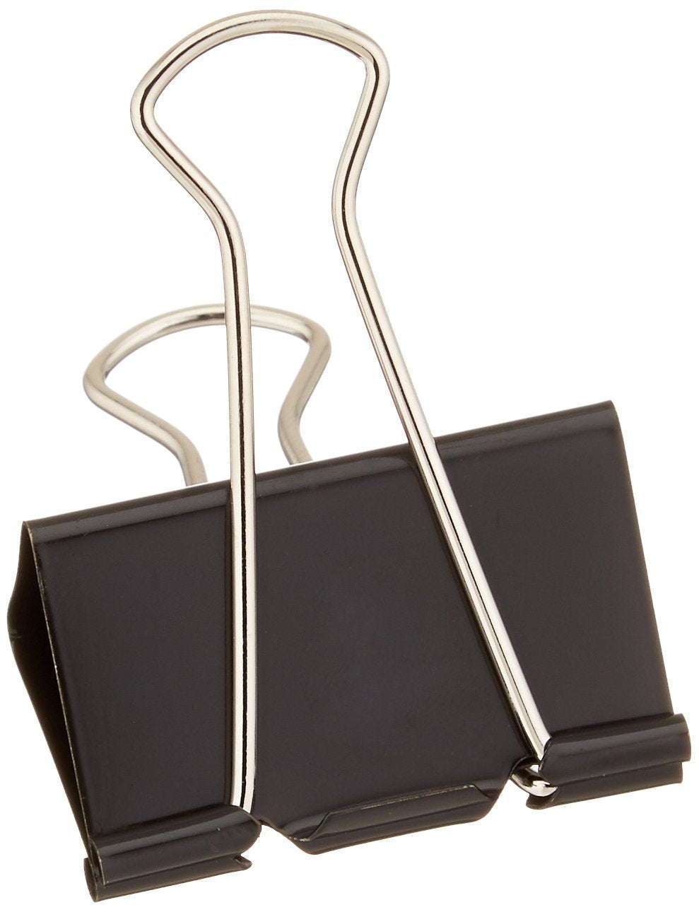 1Intheoffice Large Binder Clips, Black Metal Clips Large, 2' Size With 1' Capacity -12 Clips (Large)