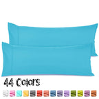 Nestl Body Pillow Cover - Soft Body Pillow Pillowcase - Lightweight Beach Blue Pillowcase - Microfiber Body Pillow Case Cover - 20X54 Inches - Envelope Closure, Set Of 2