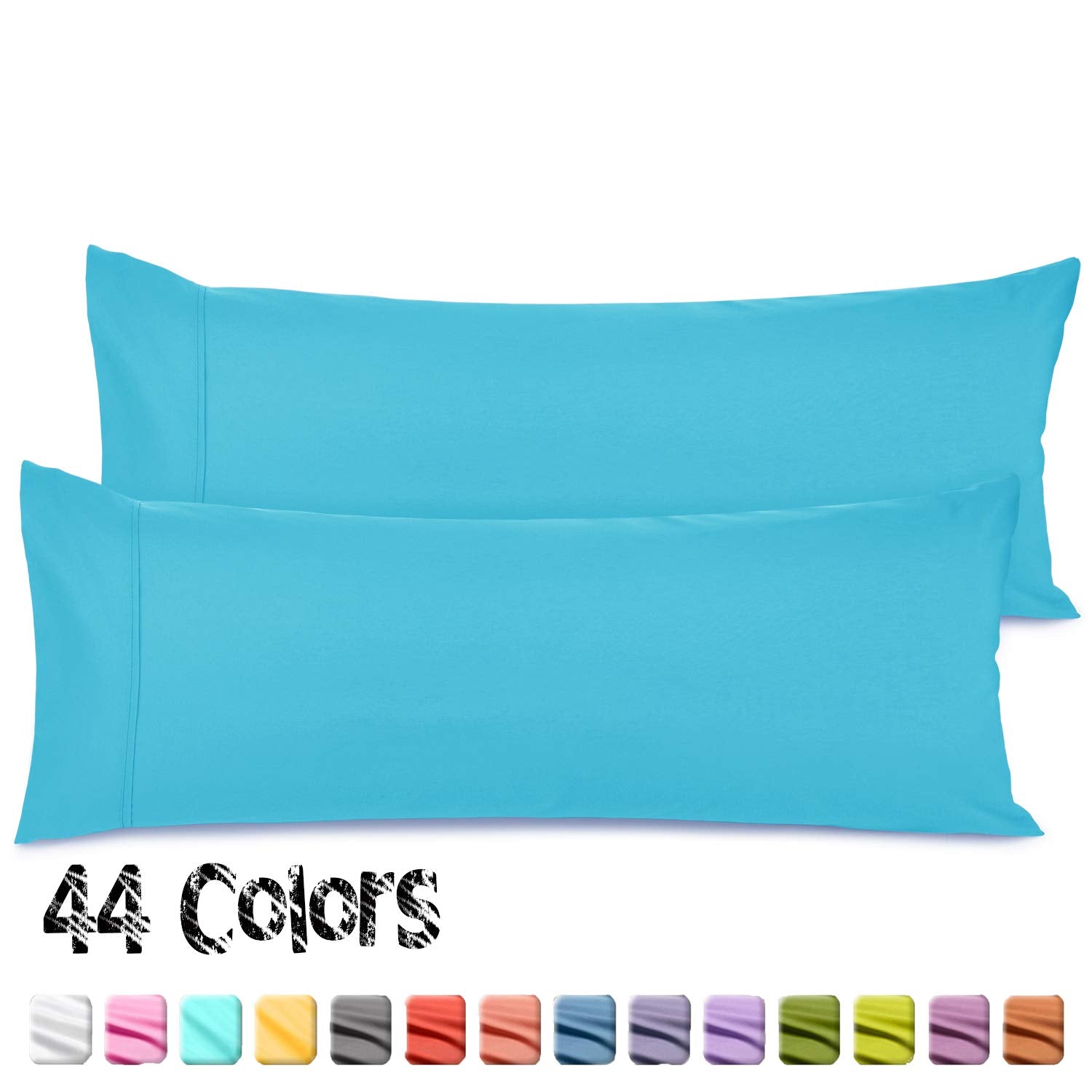 Nestl Body Pillow Cover - Soft Body Pillow Pillowcase - Lightweight Beach Blue Pillowcase - Microfiber Body Pillow Case Cover - 20X54 Inches - Envelope Closure, Set Of 2