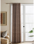 BIANCA Jacquard Blackout Eyelet Curtain 1pc 7 Feet (House of lux) | 300GSM | Door AbstractCoffee