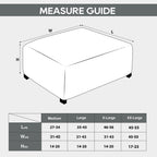 Necolorlife Square Ottoman Cover Velvet Storage Ottoman Slipcover Thick Stretchable Footrest Stool Covers With Elastic Band For