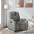 vidaXL Massage Recliner Chair - 6-Point Vibration Massage, Manual Reclining, Dark Gray Fabric, Cup Holders - for Living Room, Office, Lounge