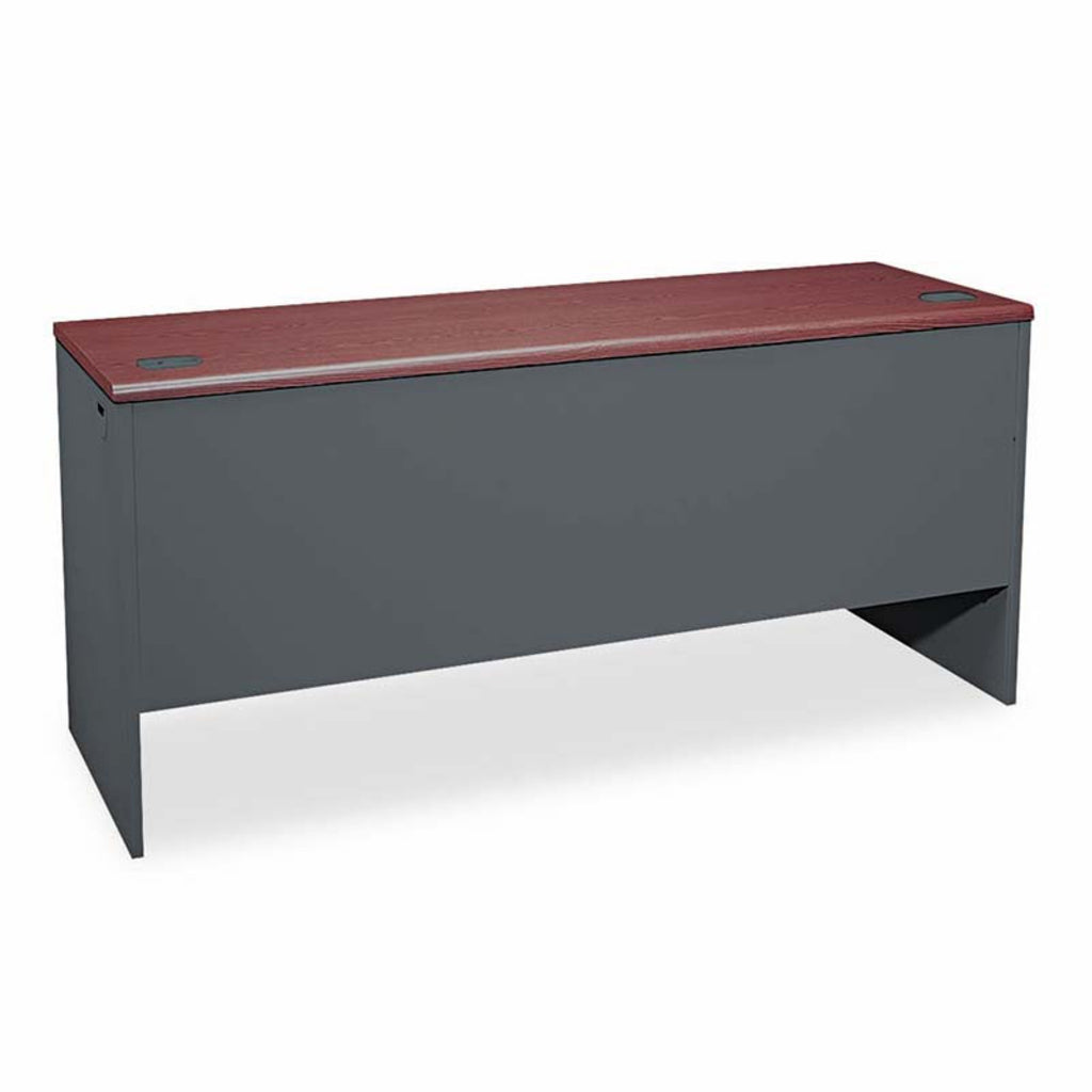 Hon 38000 Series Kneespace Credenza, 72W X 24D X 29.5H, Mahogany/Charcoal