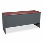 Hon 38000 Series Kneespace Credenza, 72W X 24D X 29.5H, Mahogany/Charcoal