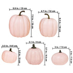 14 Pcs Assorted Harvest Artificial White And Pink Pumpkins Decorative Pumpkins Faux Foam Pumpkins For Farmhouse Fall Halloween H