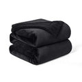 Walensee Sherpa Fleece Blanket (Queen Size 90   X90    Black) Plush Throw Fuzzy Super Soft Reversible Microfiber Flannel Blanket