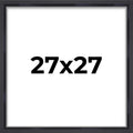 27x27 Shadow Box Frame Contemporary Black Finish | 1'' Depth of Usable Space| Interior Size 27x27 Inches| UV Resistant Acrylic, 