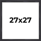 27x27 Shadow Box Frame Contemporary Black Finish | 1'' Depth of Usable Space| Interior Size 27x27 Inches| UV Resistant Acrylic, 