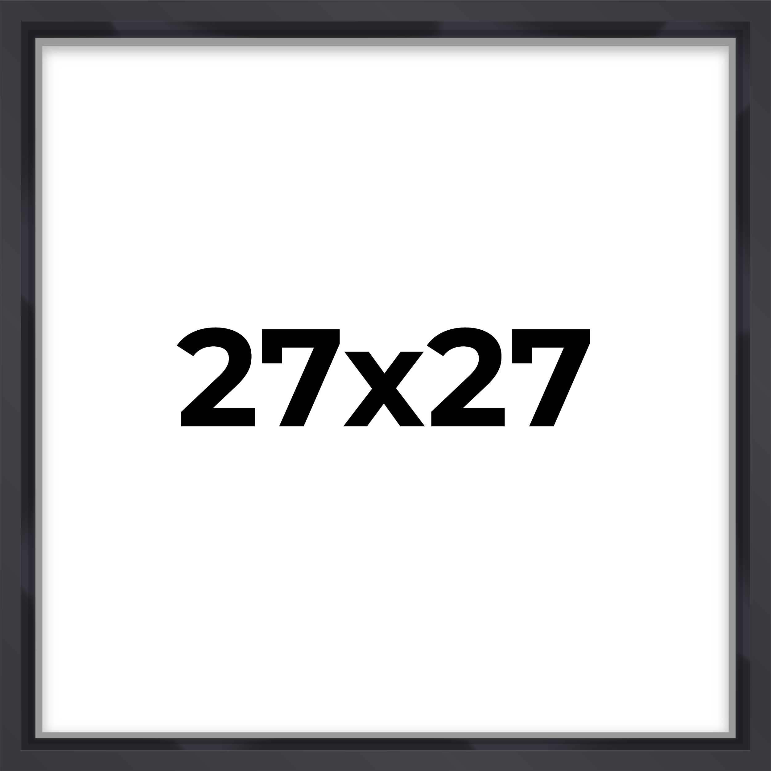 27x27 Shadow Box Frame Contemporary Black Finish | 1'' Depth of Usable Space| Interior Size 27x27 Inches| UV Resistant Acrylic, 