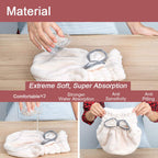Jseng [New Upgrade] Microfiber Hair Drying Towel Cap, Extrame Soft & Ultra Absorbent, Fast Drying Hair Shower Cap For Girls And