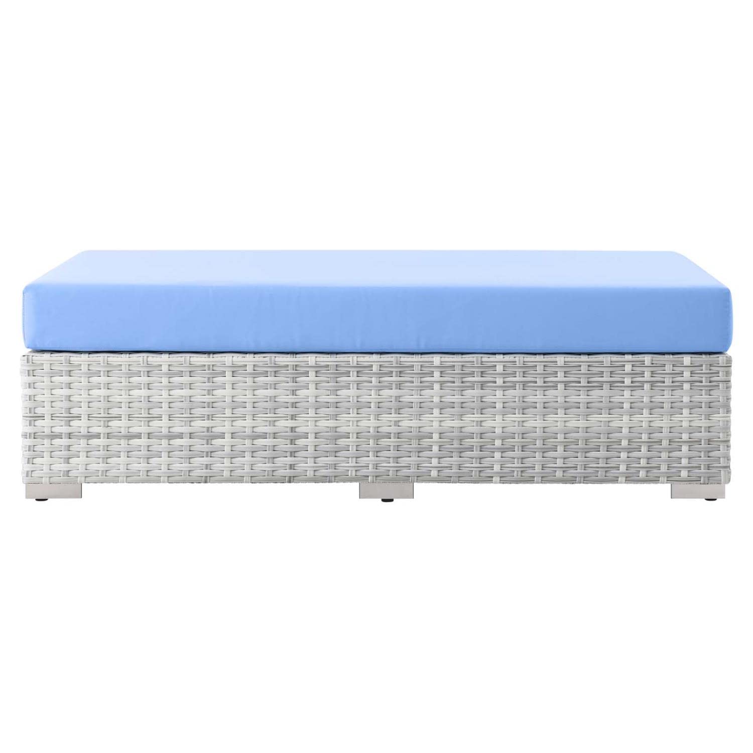 Modway EEI-4308-LGR-LBU Ottoman, Light Gray Light Blue
